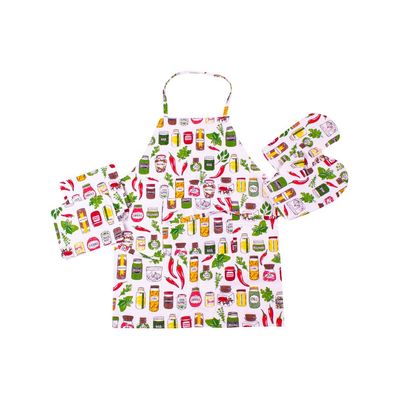 Фартух MirSon Набір №212 - Spices дві прихватки + дві рукавички-прихватки + фартух (2200006754244)