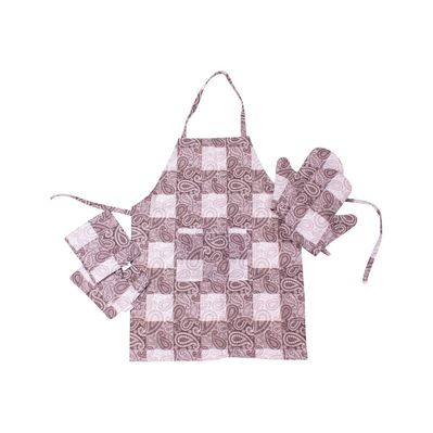 Фартух MirSon Набір №213 - Persia дві прихватки + дві рукавички-прихватки + фартух (2200006754282)