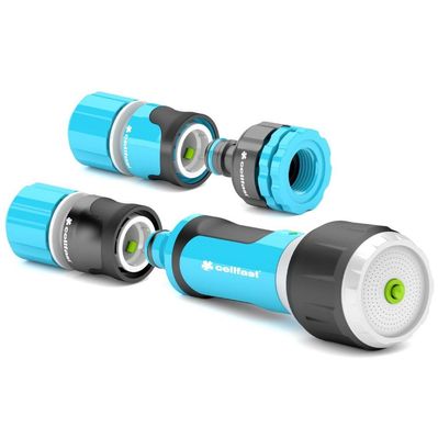 Пістолет для поливу Cellfast з підключенням 1/2-5/8" прямий, 2 коннектора, адаптер (53-510)