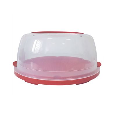 Тортівниця Irak Plastik кругла 28,5 см Червона (6415)