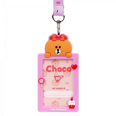 Бейдж Yes силіконовий на стрічці Line Friends. Choco (940300)