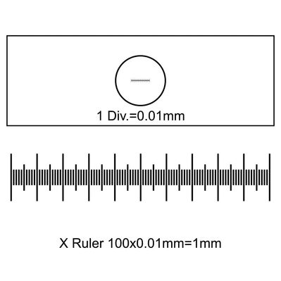 Аксесуар до мікроскопів Sigeta Калібрувальна лінійка Slide-1 X 0.01мм (65654)