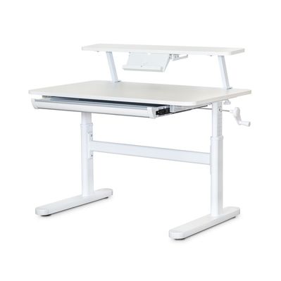 Парта ErgoKids з полицею S50 XL White (TH-210 W + BD-S50 XL)