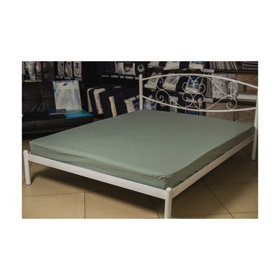 Простирадло Billerbeck на резинці (фланель) світло-сірий 100х200 см (1677-523)