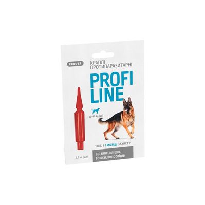 Краплі для тварин ProVET Profiline інсектоакарицид для собак 20-40 кг 1/3 мл (4823082431069)