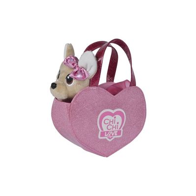 М'яка іграшка Chi Chi Love Собачка Рожеве серце з сумочкою 20 см (5890055)