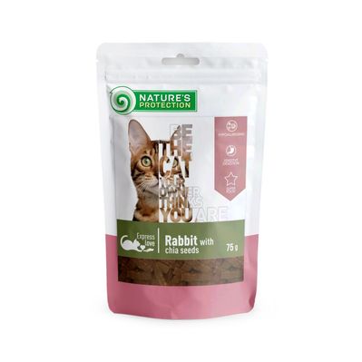 Ласощі для котів Nature's Protection with rabbit and chia seeds 75 г (SNK46115)