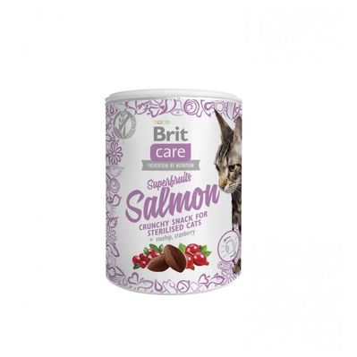 Ласощі для котів Brit Care Cat Snack Superfruits Salmon 100 г (8595602521449)