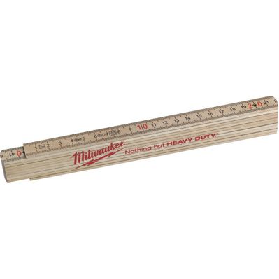Лінійка Milwaukee складана тонка дерев'яна, 2м (4932459303)