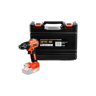 Шуруповерт GTM DS18/50BL, 18В, 50Нм, 2шв (без АКБ та ЗП) (DS18/50BL_BARE TOOL)