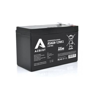Батарея до ДБЖ AZBIST 12V 9Ah Super AGM (ASAGM-1290F2)