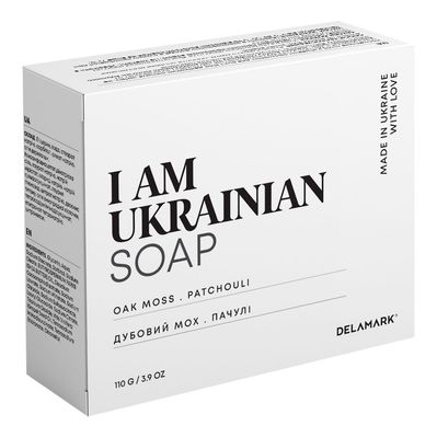 Тверде мило DeLaMark I Am Ukrainian Дубовий мох-Пачулі 110 г (4820152333339)