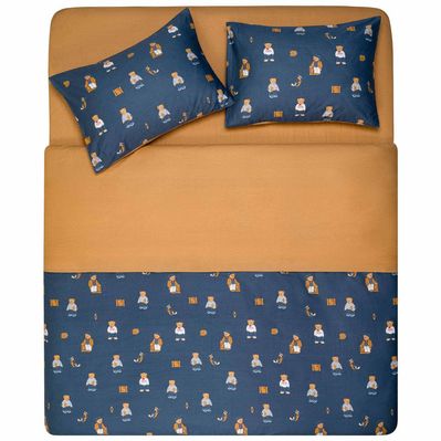 Постільна білизна Ardesto Gloria сатин ведмедики синій євро 200х220 (ART2022TB)