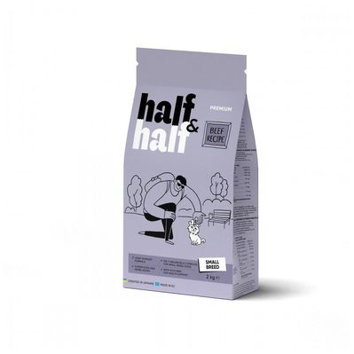Сухий корм для собак Half&Half для маленьких порід з яловичиною 2 кг (4820261920727)