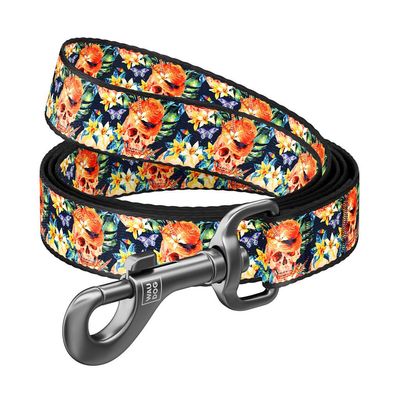 Повідок для собак WAUDOG Nylon "Гламурні черепа" S 15 мм х 122 см (4933)