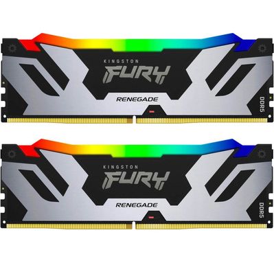 Модуль пам'яті для комп'ютера DDR5 64GB (2x32GB) 6400 MHz Renegade RGB XMP Kingston Fury (ex.HyperX) (KF564C32RSAK2-64)