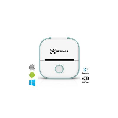 Принтер чеків UKRMARK P02GN Bluetooth, біло-зелений (900912)