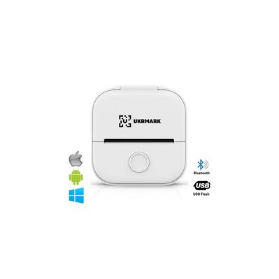 Принтер чеків UKRMARK P02WT Bluetooth, білий (900887)