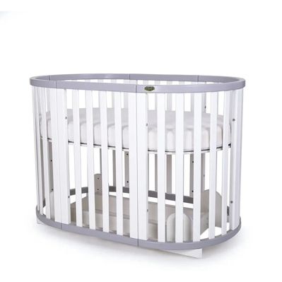 Ліжечко Angelo трансформер 7-в-1 (біло-сірий) (13001)