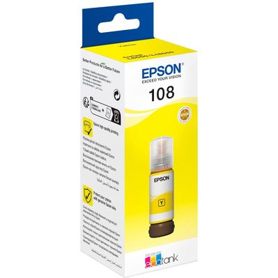 Контейнер з чорнилом Epson 108 EcoTank L8050/L18050 yellow (C13T09C44A)