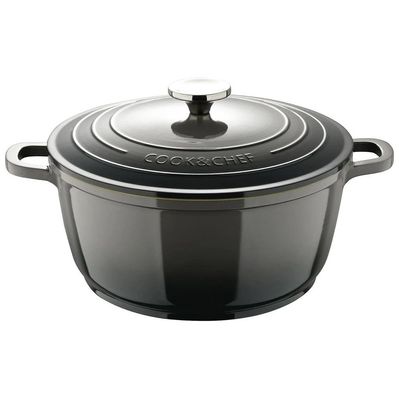 Каструля Bergner Excalibur з кришкою Сіра 5.8 л (BG-36102-GY)