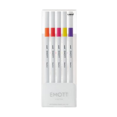 Лайнер UNI набір Emott Passion Color 0.4 мм 5 кольорів (PEM-SY/5C.02PC)