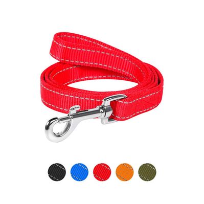 Повідок для собак Dog Extreme з нейлону подвійний Ш 14 мм Д 122 см червоний (43003)