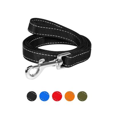 Повідок для собак Dog Extreme з нейлону подвійний Ш 14 мм Д 122 см чорний (43001)