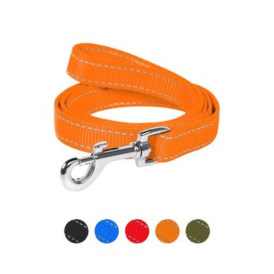 Повідок для собак Dog Extreme з нейлону подвійний Ш 14 мм Д 122 см помаранчевий (43004)