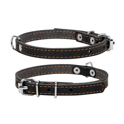 Нашийник для тварин Collar одинарний Ш 10 мм Д 22-30 см чорний (00151)