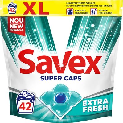 Капсули для прання Savex Super Caps Extra Fresh 42 шт. (3800024046919)
