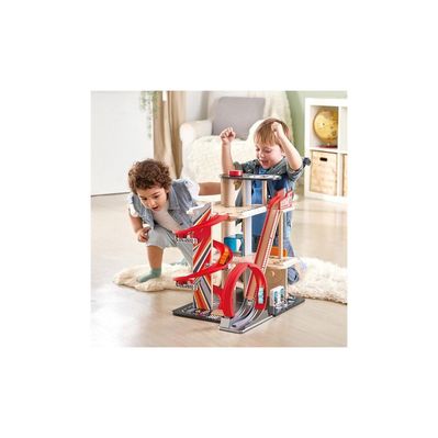 Автотрек Hape з паркінгом, ліфтом і вертолітним майданчиком (E3019A)