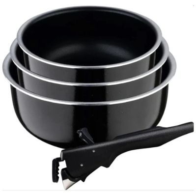 Набір посуду Bergner Click&Cook ковші 16/18/20 см 4 предмета (BG-31608-BK)