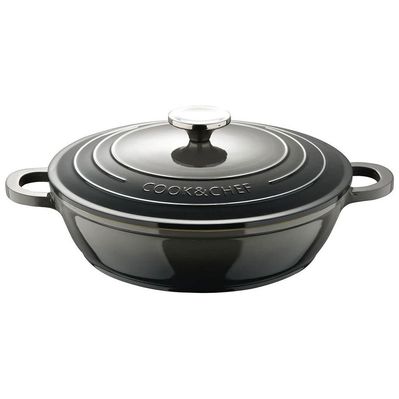 Сотейник Bergner Excalibur з кришкою 24 см Grey (BG-36103-GY)