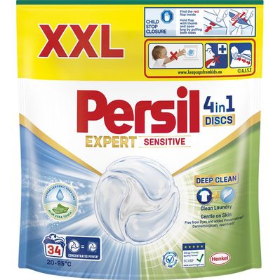 Капсули для прання Persil 4in1 Discs Expert Sensitive Deep Clean 34 шт. (9000101801804)