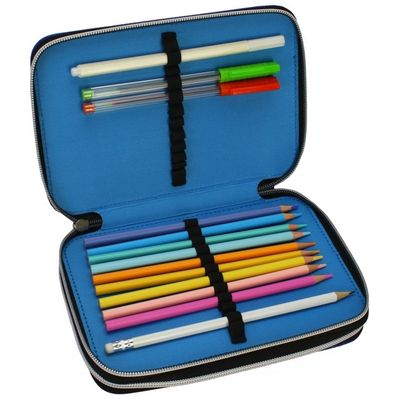 Пенал Cool For School 2 відділення з відворотами Чорний (CF87272)