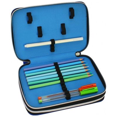 Пенал Cool For School 2 відділення з відворотами Чорний (CF87272)