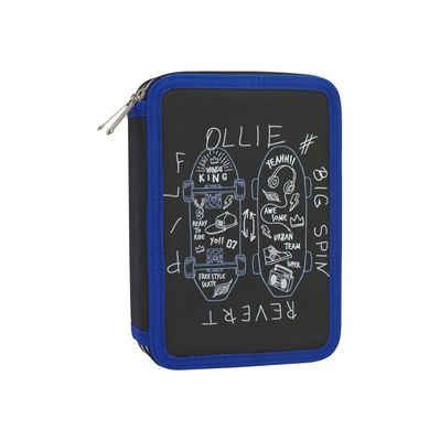 Пенал Cool For School 2 відділення з відворотами Чорний (CF87272)