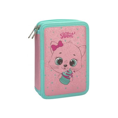 Пенал Cool For School 2 відділення з відворотами Рожевий (CF87276)