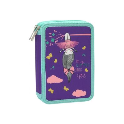 Пенал Cool For School 2 відділення з відворотами Фіолетовий (CF87279)