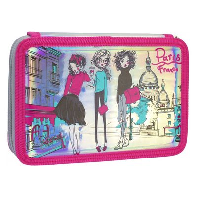 Пенал Cool For School 2 відділення з відворотами Рожевий (CF87283)