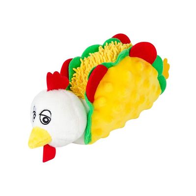 Іграшка для собак GiGwi Foody Friends Курячий Тако з пищалкою 26 см (2263)