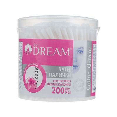 Ватні палички Air Dream В пластиковій банці 200 шт. (4820194350523)