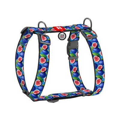 Шлея для собак WAUDOG Nylon з QR-паспортом анатомічна H-подібна "Інжир" пластиковий фастекс XL (323-4053)