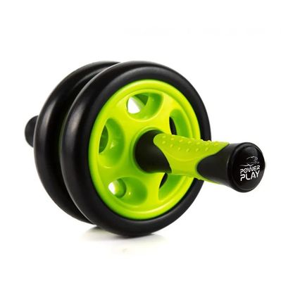 Ролик для преса PowerPlay подвійний Dual-Core Ab Wheel Чорно-зелений (PP_4327_Black/Green)