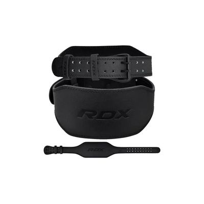 Атлетичний пояс RDX 6 шкіряний Full Black M (WBS-6FB-M)