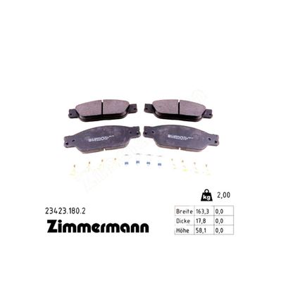 Гальмівні колодки ZIMMERMANN 23423.180.2