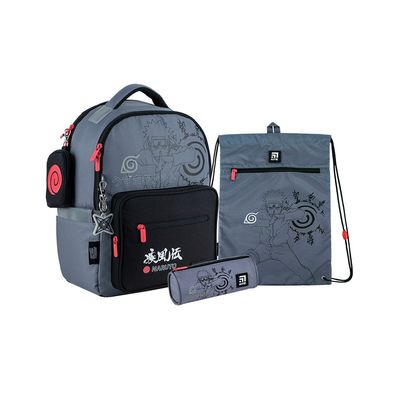 Шкільний набір Kite Naruto Сірий (SET_NR24-770M)