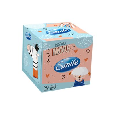 Серветки косметичні Smile 3 шари 70 листів Дизайн коробки в асортименті (4823071661996)