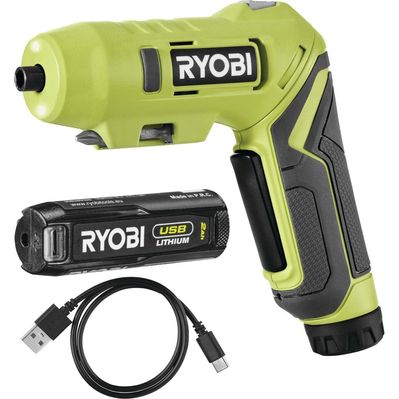 Викрутка акумуляторна Ryobi RSDP4-120G 4В, USB, Lithium, 1х2Ah, 5Нм, 200об/хв, поворотна ручка (5133005958)